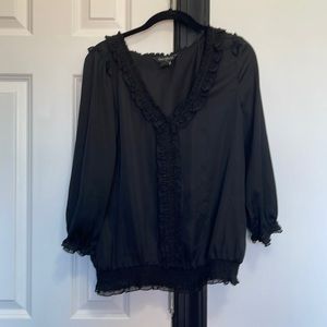 Black silk feeling top